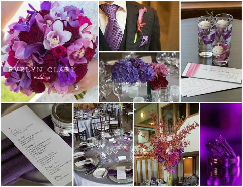 red pink purple Calgary wedding collage