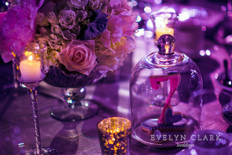pink, purple, white, grey wedding centrepiece // Design & Coordination: Evelyn Clark Weddings // Hotel Le Germain Calgary wedding // Photo: DQStudios.com