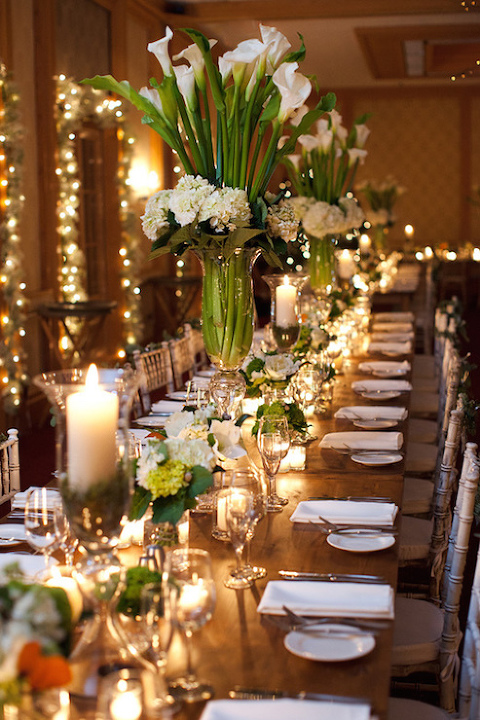 long table reception wedding
