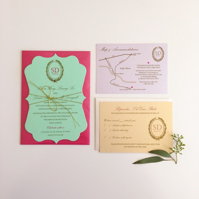 laduree inspired wedding invitations