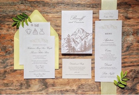 rustic elegant wedding invitation 